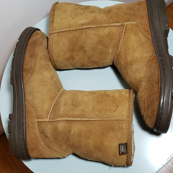 Australian Boot Company MENS /UNISEX Chestnut Suede/Sheepskin Boots main image 6